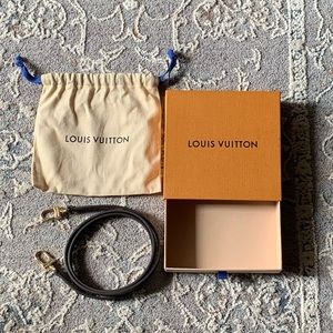 NWT Louis Vuitton Damier Ebene brown leather crossbody strap